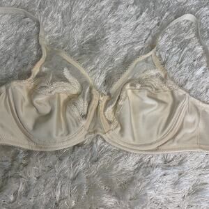 Wacoal Beige 85121 Underwire Embroidered Feather Sz 32C